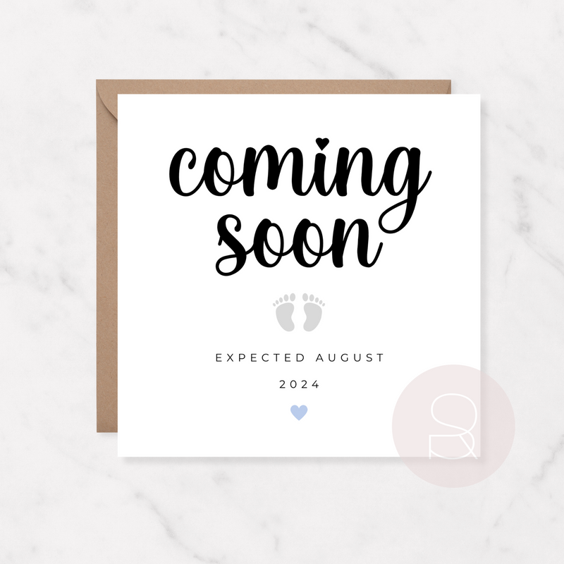 Coming Soon | Pregnancy Announcement Card