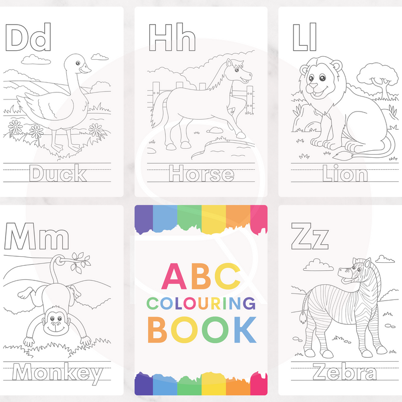 Children's ABC Colouring Book | Animals