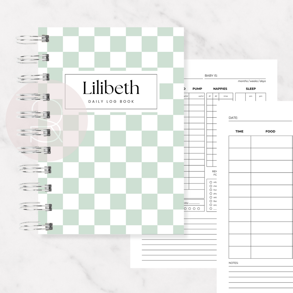 Baby Daily Log Book | Plaid