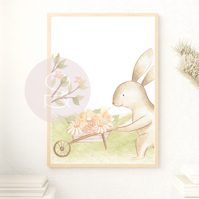 Spring Meadow Print | Rabbit