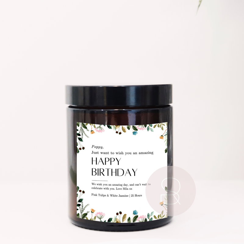 Happy Birthday Personalised Candle