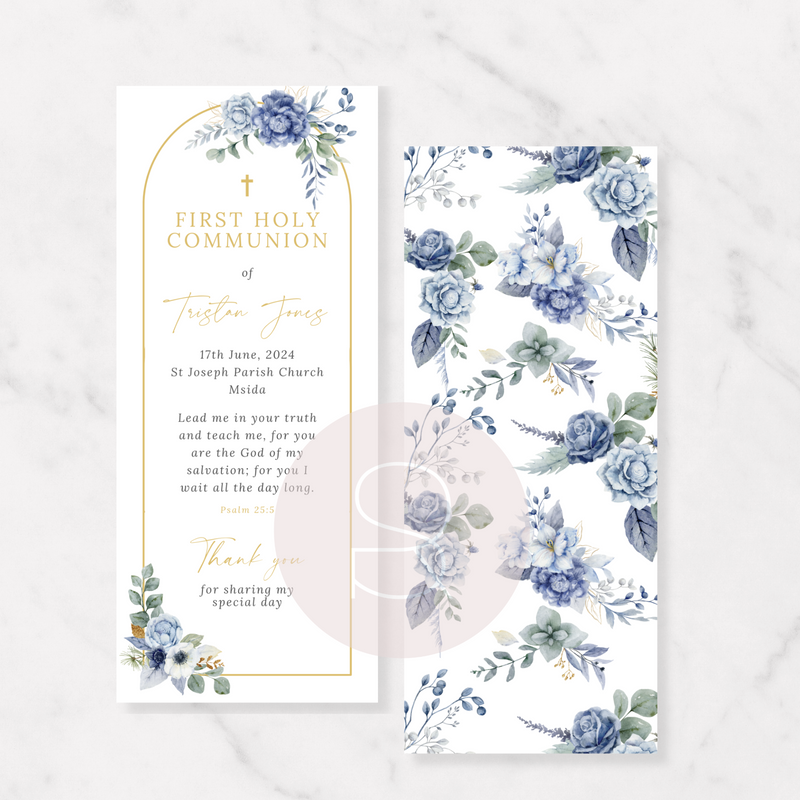 Blue Holy Communion | Bookmark