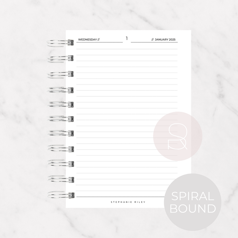 2025 Daily Planner - Spiral Bound