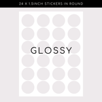 Glossy Stickers - Circle