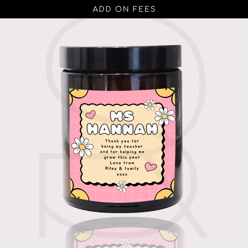 Thank You Teacher | Personalised Candle