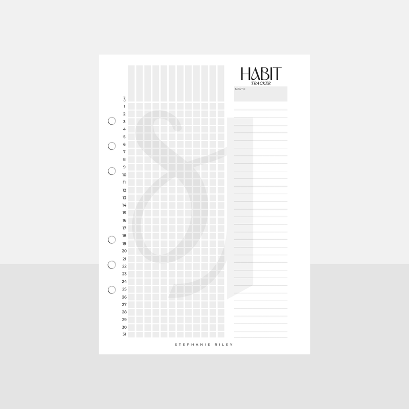 A5 Habit Tracker