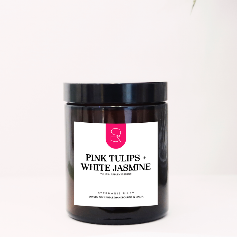 Pink Tulips & White Jasmine Candle