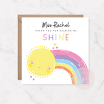 Personalised Teacher and Nursery Thank You Card