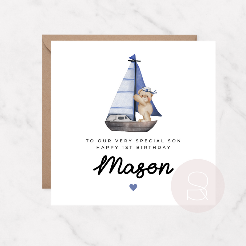Happy 1st Birthday Son | Nautical
