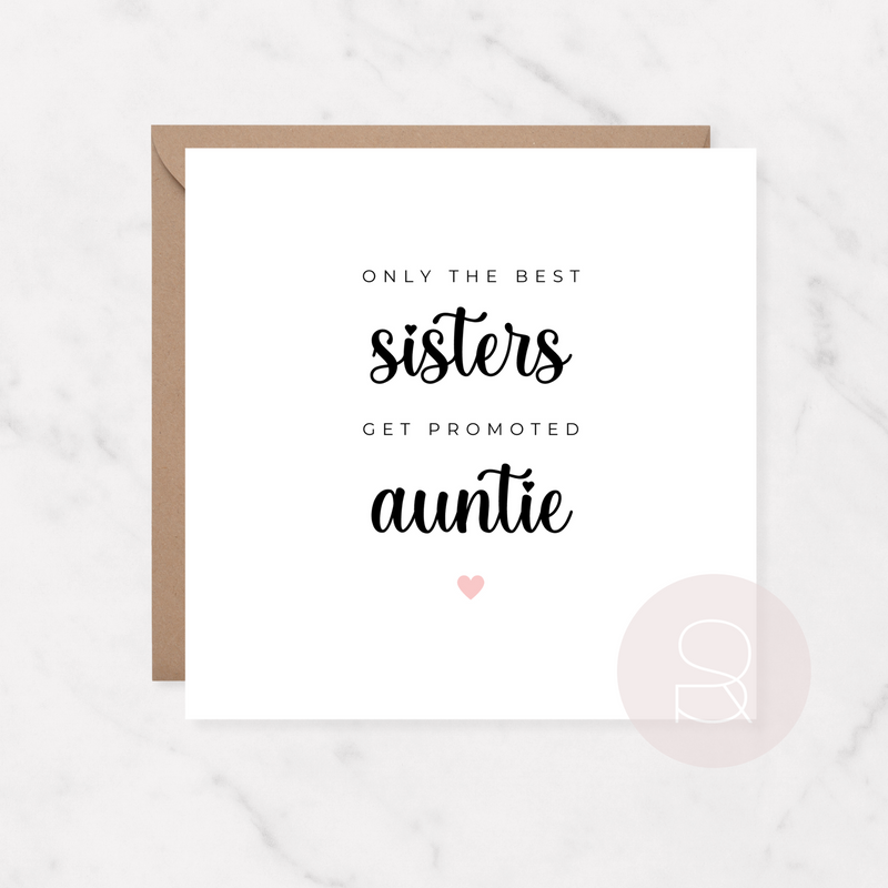 Sister to Auntie | Pregnancy Announcement Card