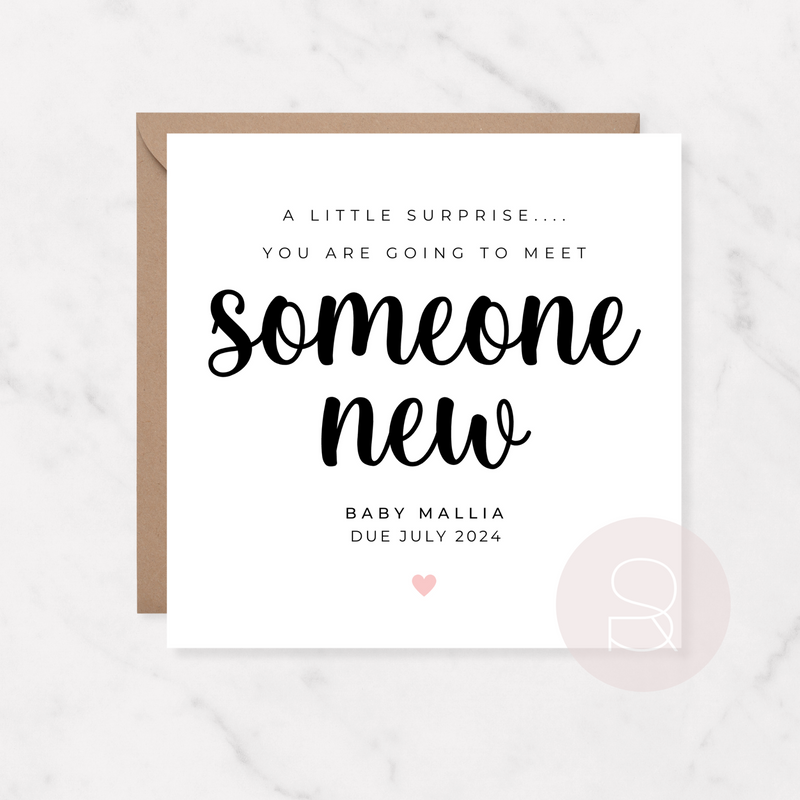 Surprise, Someone new | Pregnancy Announcement Card