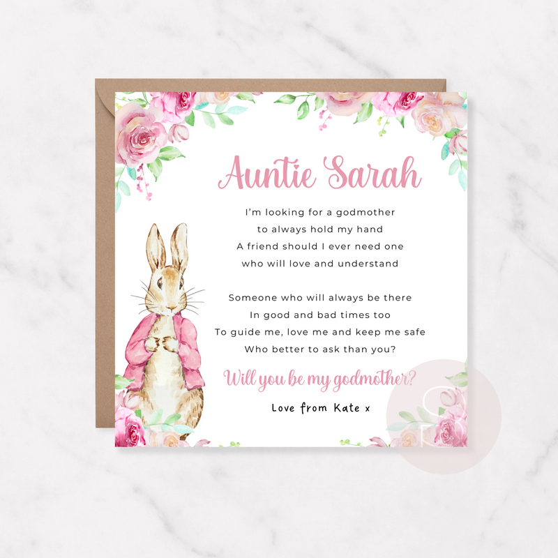 Will you be my Godmother | Peter Rabbit Card