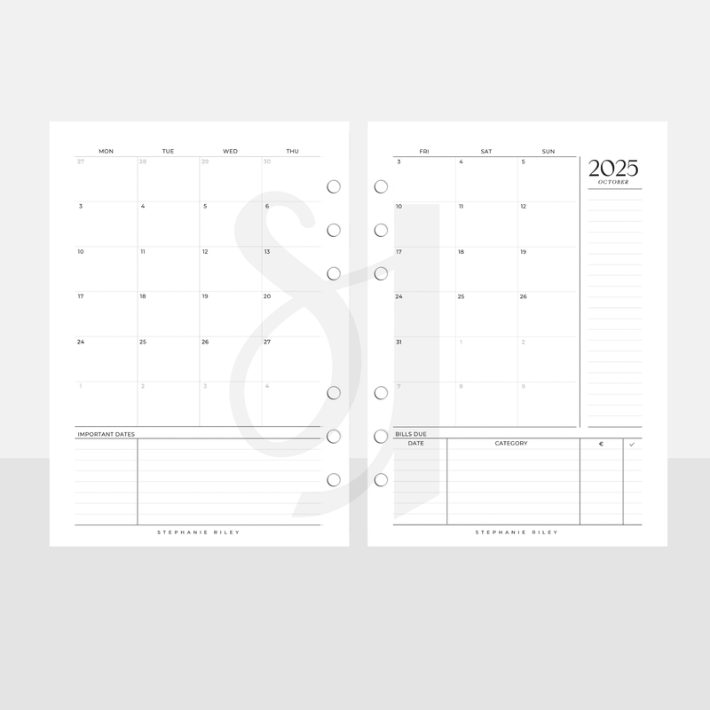 2026 Monthly Calendar | A5