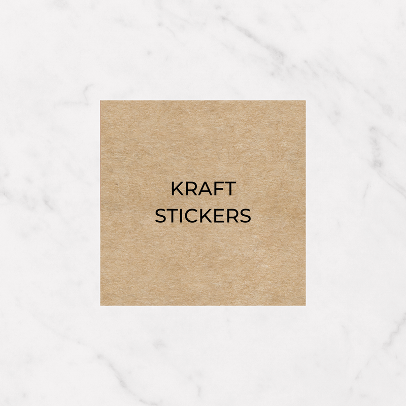 Kraft Stickers - Square