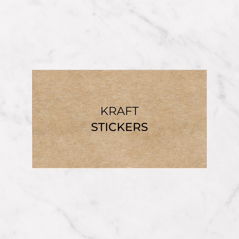 Kraft Stickers - Rectangle