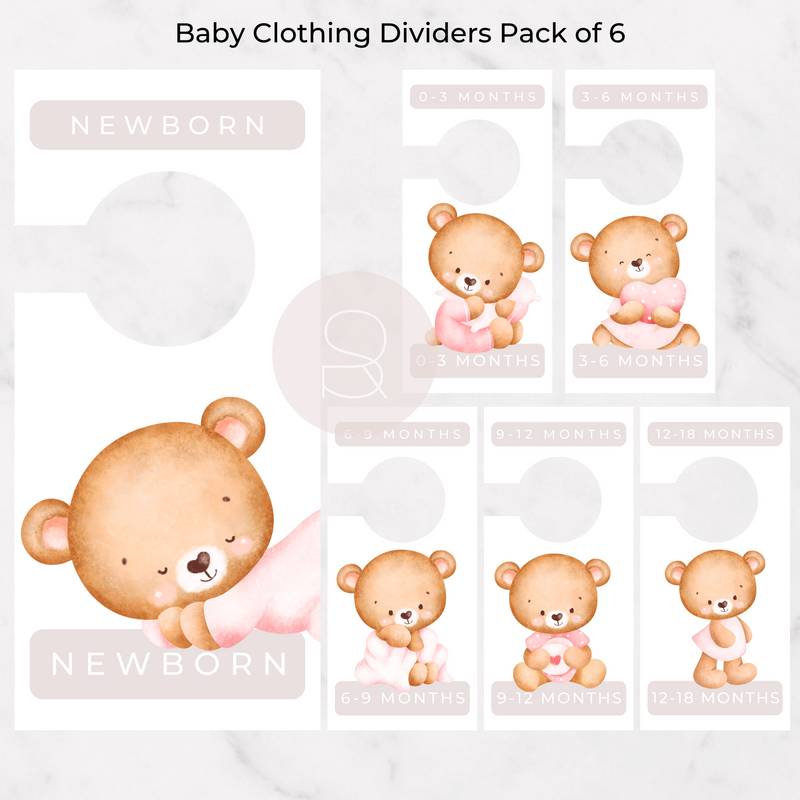 Wardrobe Dividers | Pink Beary