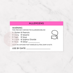 Matte Stickers - Cake Allergens