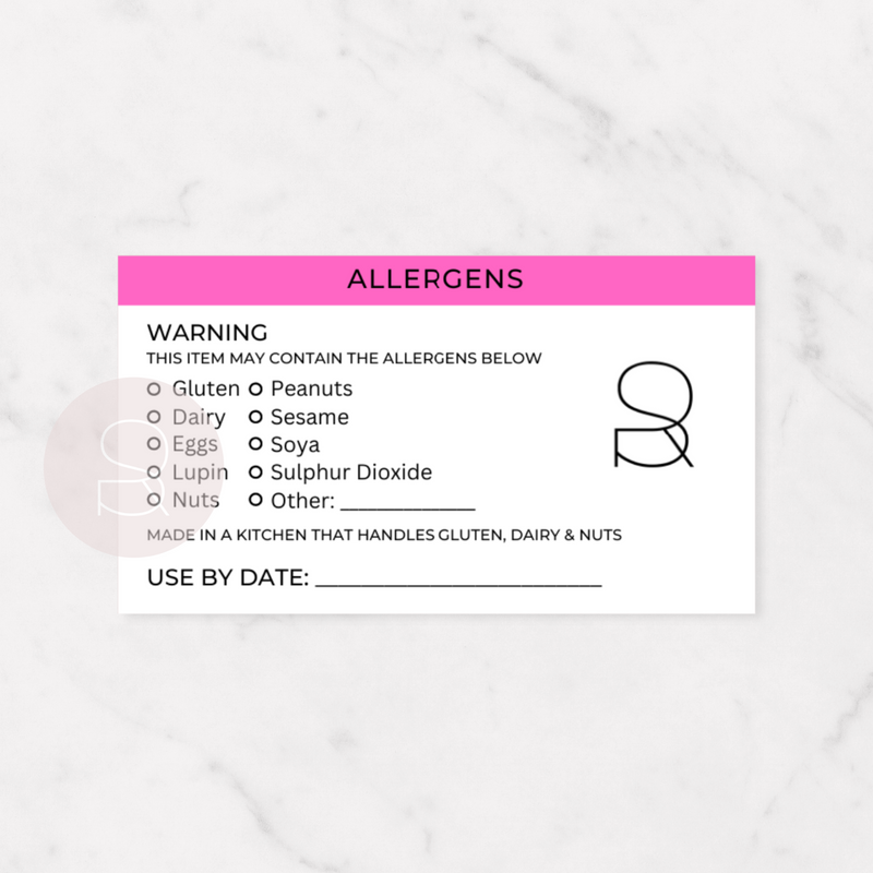 Matte Stickers - Cake Allergens
