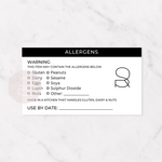 Matte Stickers - Cake Allergens