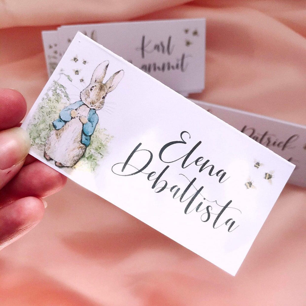 Peter Rabbit Place Cards | Folded