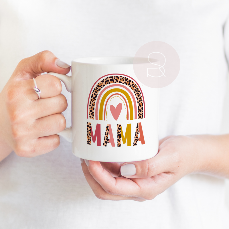 Mama Rainbow Leopard Mug
