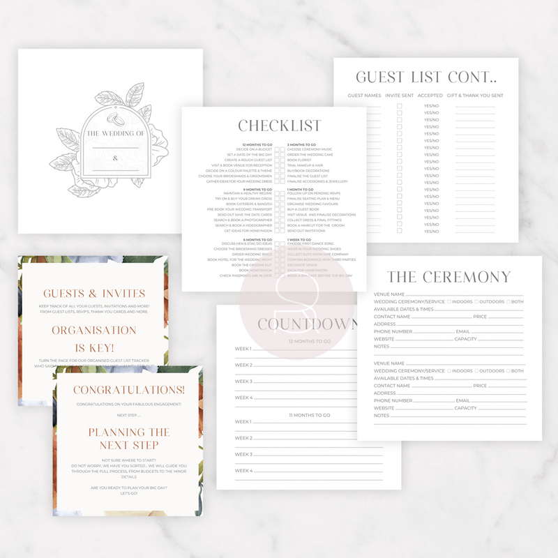 Personalised Name Wedding Planner | Bloom