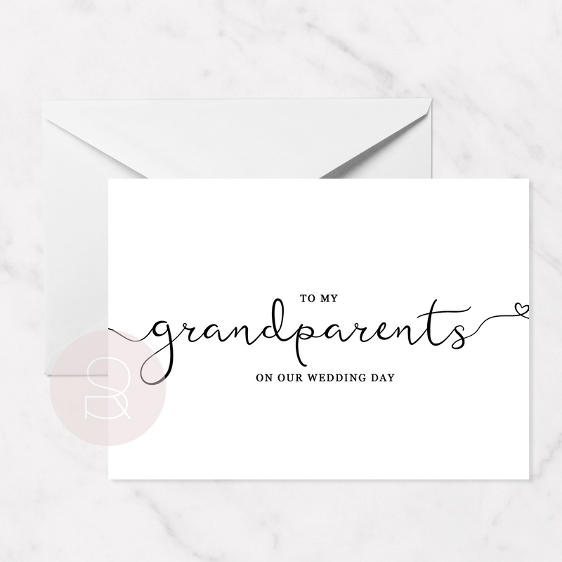 To My Grandparents On Our Wedding Day Card | A6