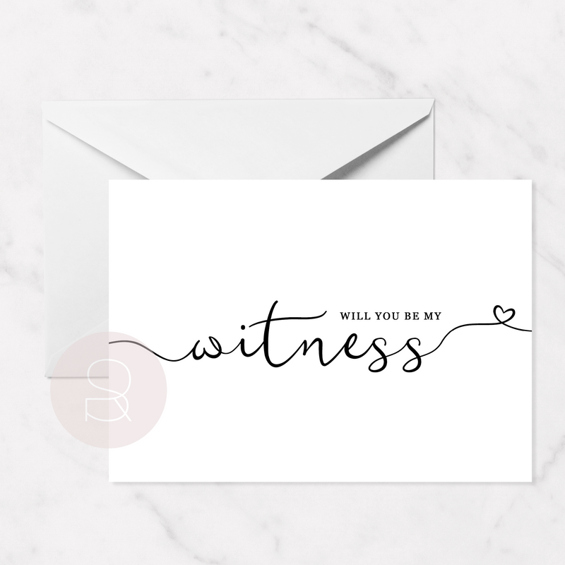 Will You Be..Witness Card | A6