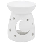 White Moon and Stars Wax Burner