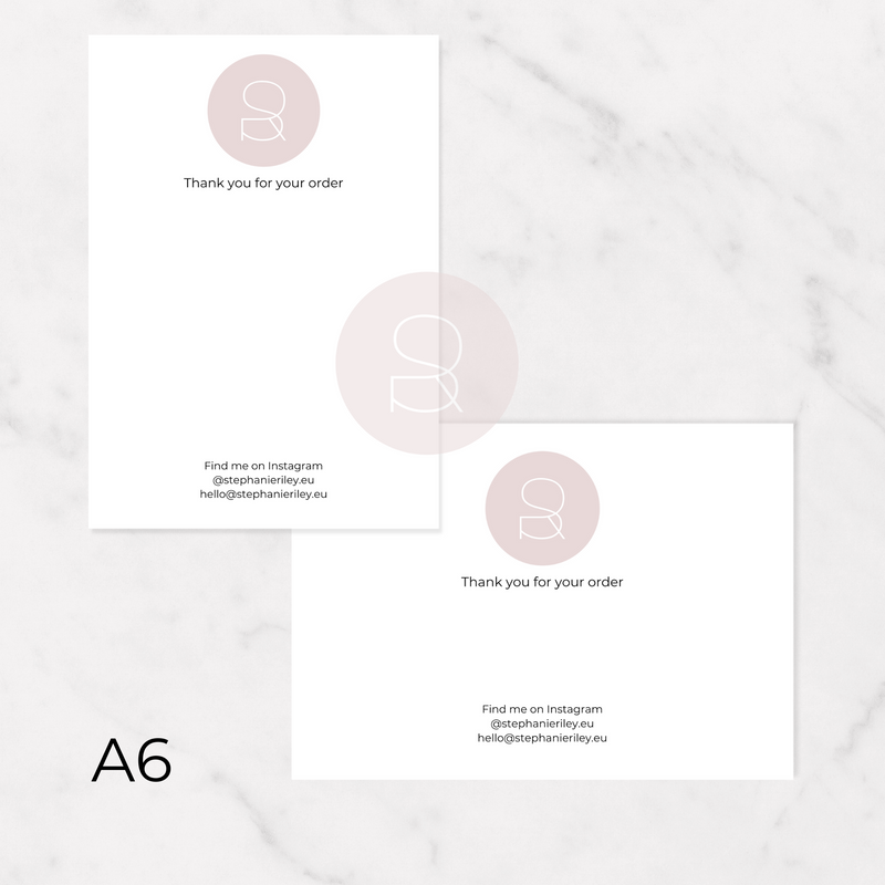 A6 Thank You Slips
