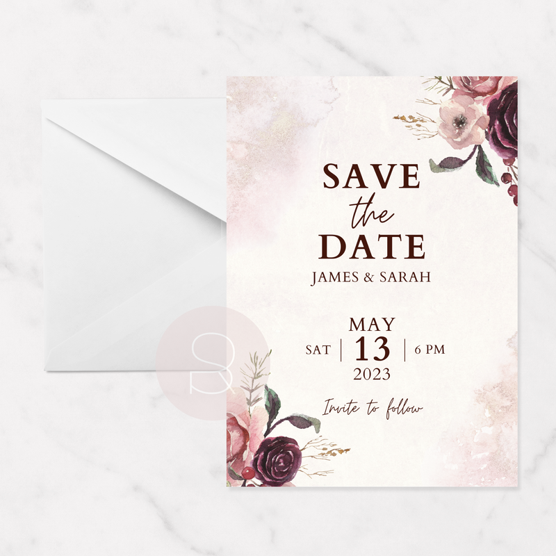 Save The Date Wedding Card | Boho