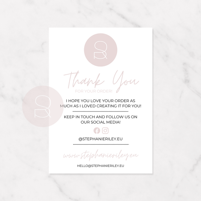 A6 Premade Thank You Cards
