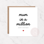 Mum In A Million | Happy Birthday