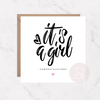 It's a girl, Congratulations