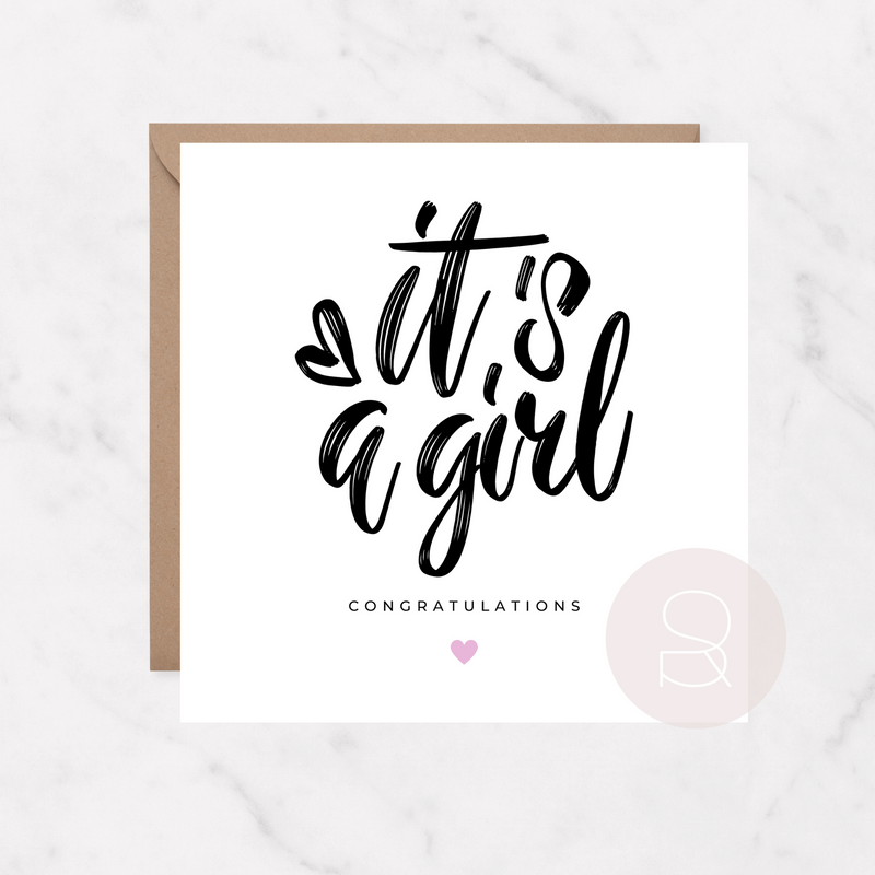It's a girl, Congratulations