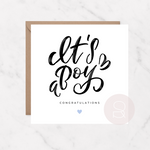 It's a boy, Congratulations