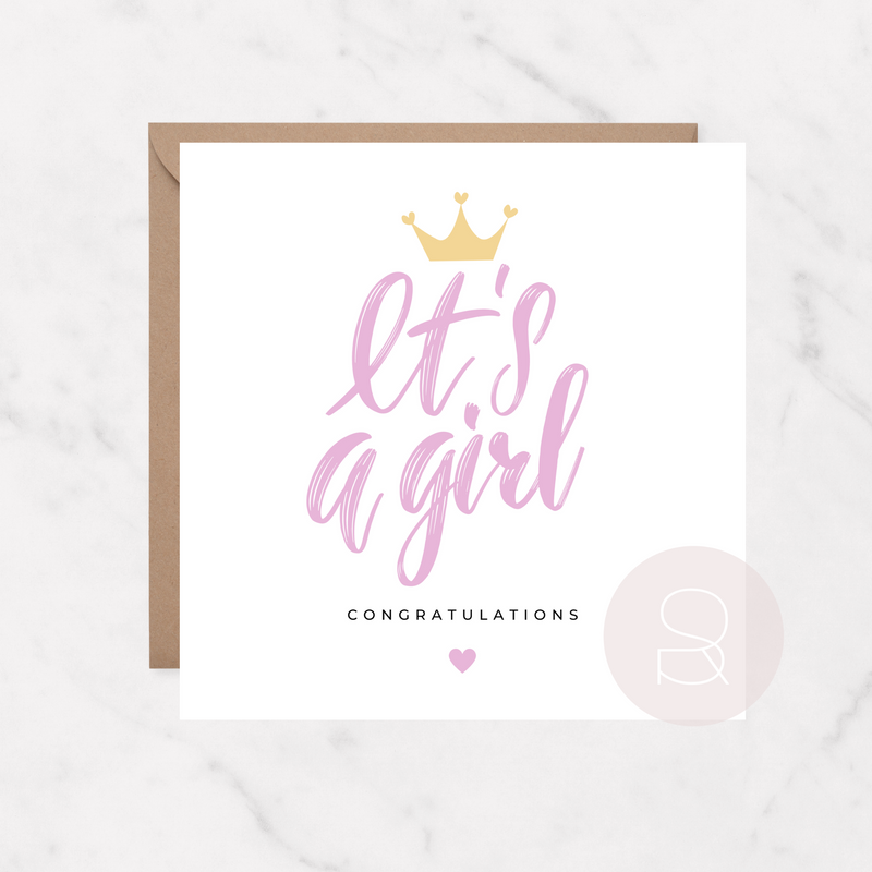 It's a girl, Congratulations